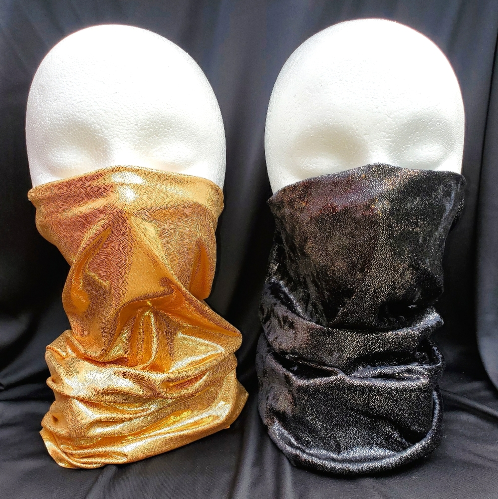 Metallic Face Gaiter Masks